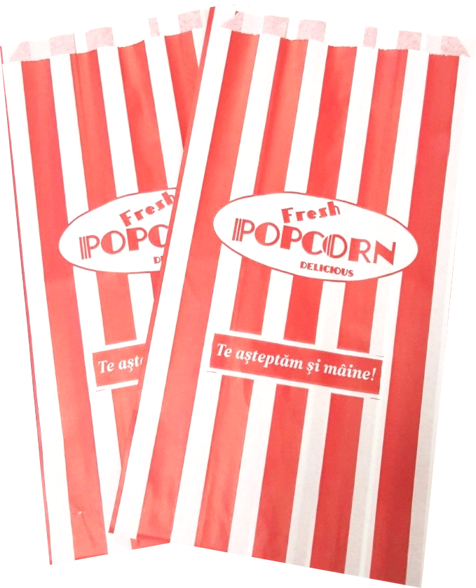 Pungi PopCorn 11x7x25 Rezistente la Grasimi