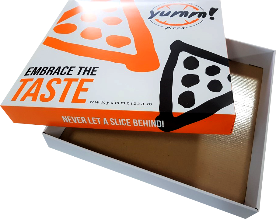 Cutii Pizza Corp+Capac personalizate tipografic